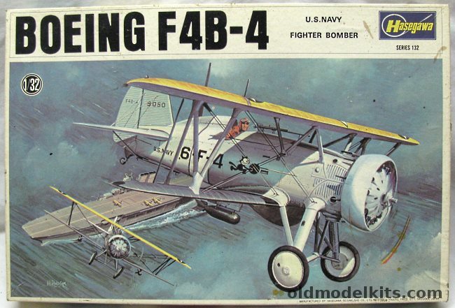 Hasegawa 1/32 Boeing F4B-4 - (6) Navy and (2) Marine Sq - (F4B4), JS066-400 plastic model kit